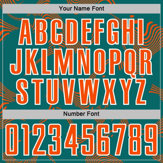 Maillot de sport Curve Sublimation Teal Lines, uniforme de football personnalisé orange et blanc