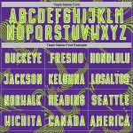 Maillot de football à lignes uniformes, violet, vert fluo et blanc, personnalisé, sublimation Maillot de football à lignes uniformes, violet, vert fluo et blanc, personnalisé, sublimation