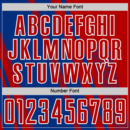 Maillot de football personnalisé avec lignes de sublimation, uniforme de sport blanc royal, rouge Maillot de football personnalisé avec lignes de sublimation, uniforme de sport blanc royal, rouge