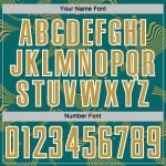 Maillot de football Teal Sports, imprimé or et blanc, à sublimation, courbe personnalisée, lignes anciennes