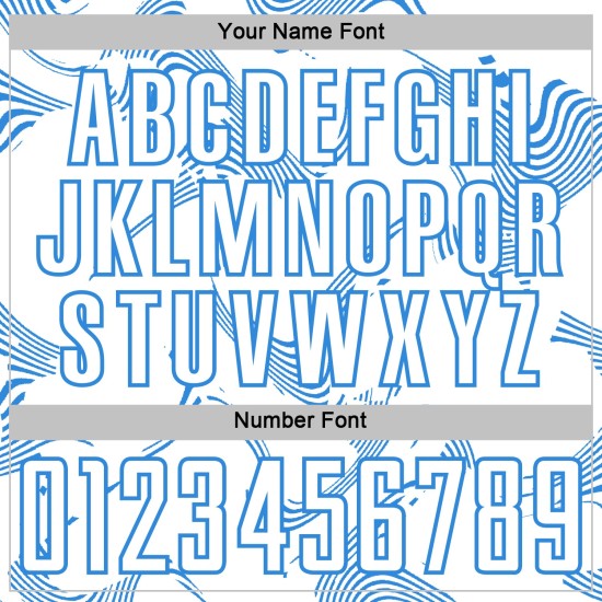 Maillot de football à sublimation bleu Custom Lines Sports, poudre blanche courbée