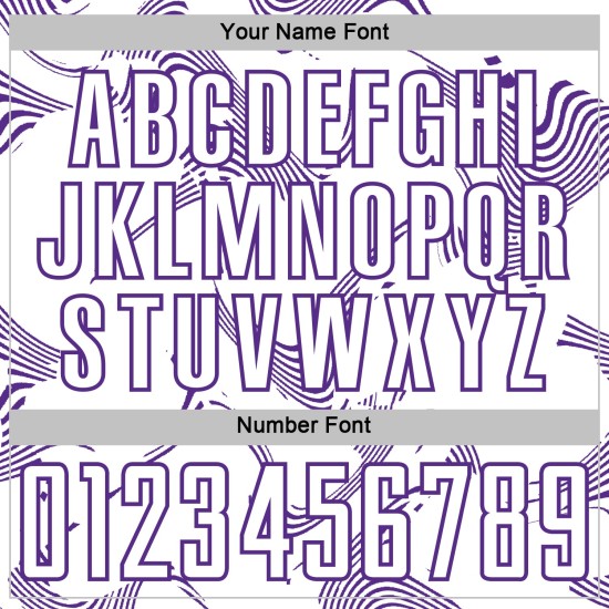 Maillot de football blanc, courbé, lignes violettes, personnalisé, sublimation