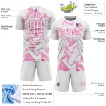Maillot de football rose à sublimation, uniforme blanc, personnalisé Curve Sports