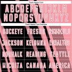 Maillot de football personnalisé à sublimation, noir et blanc, rose moyen