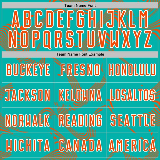 Maillot de sport Aqua Uniform Sublimation Lignes orange-blanches Courbe personnalisée Soccer