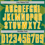 Maillot Kelly Or-Blanc Uniforme Lignes Sublimation Personnalisé Sports Curve Soccer Vert Maillot Kelly Or-Blanc Uniforme Lignes Sublimation Personnalisé Sports Curve Soccer Vert