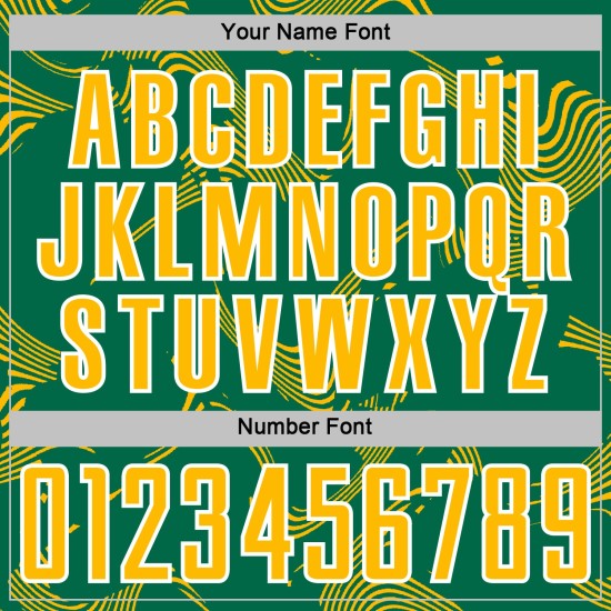 Maillot Kelly Or-Blanc Uniforme Lignes Sublimation Personnalisé Sports Curve Soccer Vert Maillot Kelly Or-Blanc Uniforme Lignes Sublimation Personnalisé Sports Curve Soccer Vert