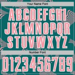 Maillot de sport personnalisé Curve Lines Sublimation Teal Pink-White Medium Soccer