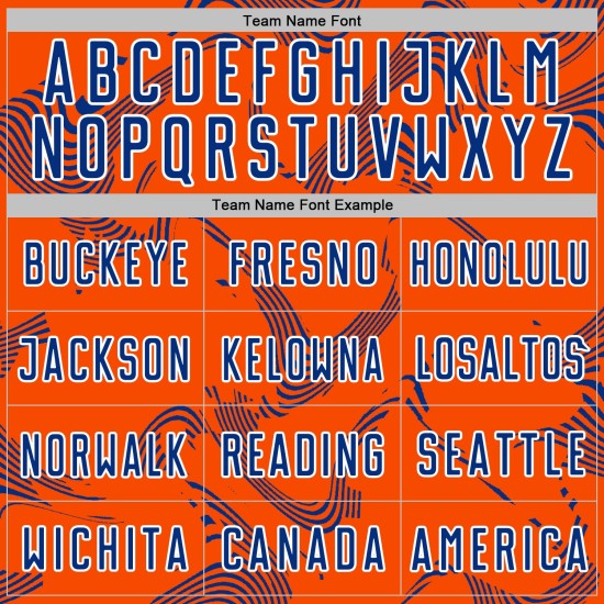 Maillot de football personnalisé à sublimation, lignes blanches et royales, uniforme orange