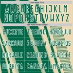 Maillot Kelly de football à sublimation, lignes uniformes crème, vert et blanc, personnalisé Maillot Kelly de football à sublimation, lignes uniformes crème, vert et blanc, personnalisé