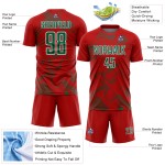 Maillot de football vert et blanc, rouge, sublimation, Sports Curve Kelly Lines, personnalisé