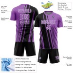 Maillot de sport violet taille M, lignes personnalisées, sublimation, football, noir et blanc