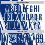 Maillot de sport de football à sublimation, lignes blanches uniformes, personnalisé, royal