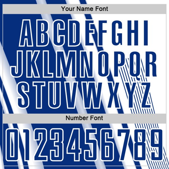 Maillot de sport de football à sublimation, lignes blanches uniformes, personnalisé, royal