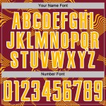 Maillot de football sportif Crimson Custom Lines Curve Uniform Sublimation Or-Blanc