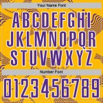 Maillot de football violet et blanc Curve Sports Custom Lines, uniforme doré sublimé