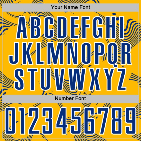 Maillot de football Gold Curve Sports Uniform Lines Sublimation Royal-White Custom