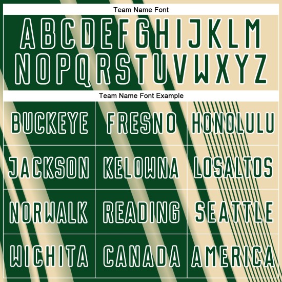 Maillot de football de sport, uniforme, lignes de sublimation crème, personnalisé, vert et blanc Maillot de football de sport, uniforme, lignes de sublimation crème, personnalisé, vert et blanc
