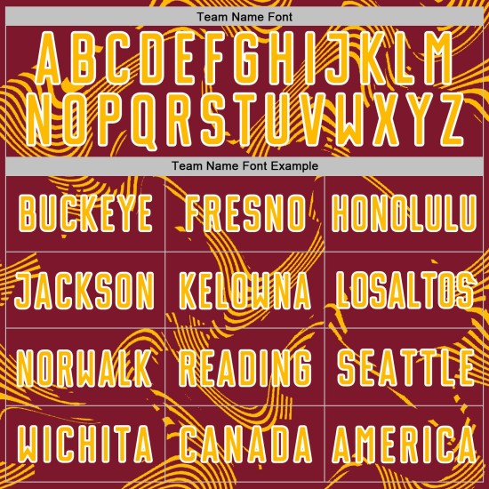 Maillot de football sportif Crimson Custom Lines Curve Uniform Sublimation Or-Blanc