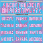 Maillot de football personnalisé rose et blanc, sublimation, bleu, courbe, lignes sportives, ciel