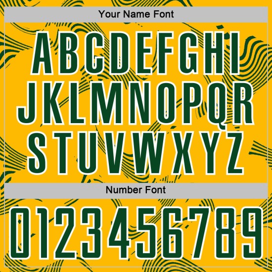 Maillot vert-blanc personnalisé par sublimation Sports Gold Lines Soccer Curve Uniform